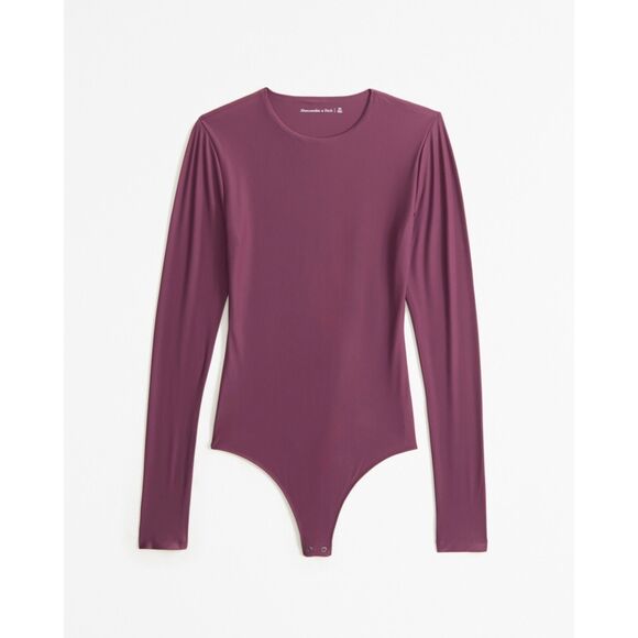 Abercrombie & Fitch Soft Matte Seamless Long-Sleeve Crew Bodysuit Size XL - Picture 1 of 9